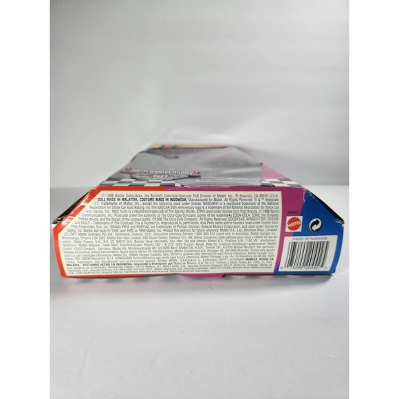 Barbie NASCAR 50th Anniversary Collector Edition Doll Blue Racing Suit Helmet - Picture 5 of 5